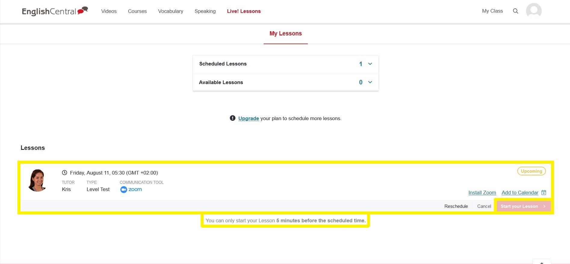 Guide: How to schedule the Level Test (LT)